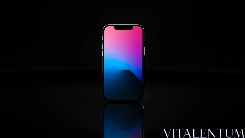 Neon Dreams on Glass: Gradient Symphony Device.