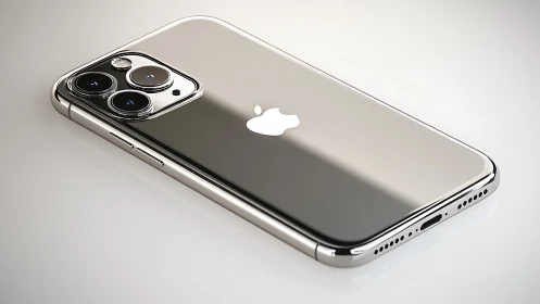 Premium Smartphone with Triple Camera System Gleaming in Light