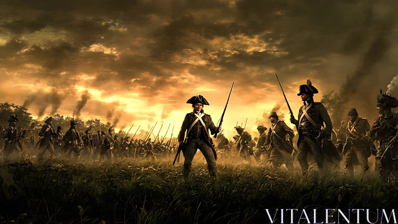 Dramatic battlefield line captures a tense historic showdown