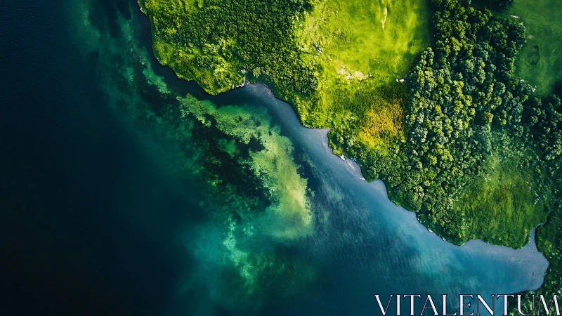 Coastal Wilderness Meets Blue Water Landscape.