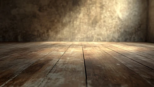 Sunlit wooden floor invites calm moments in a quiet room