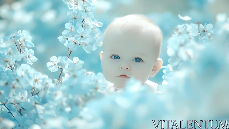 Baby's Dream Among Blossoms.