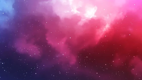 Color-shifted cosmic nebula field with scattered star points.