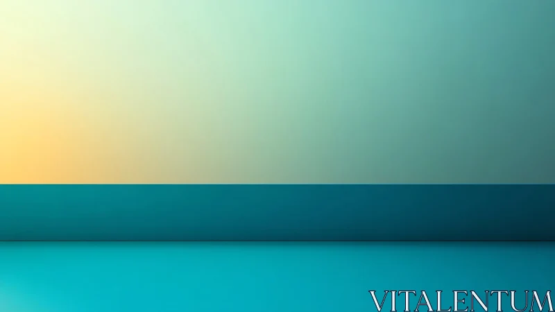 Soft sunrise gradient over tranquil teal horizon line.