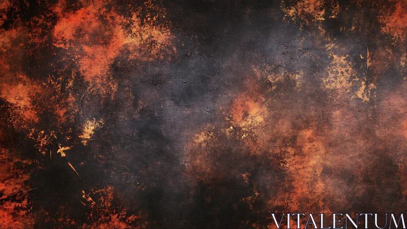 Layered textured surface with warm to cool color transition