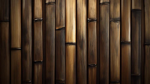 Vertical bamboo stalk surface with warm tonal variation.