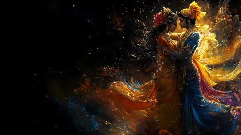 Luminescent Dance in Mythological Romance.