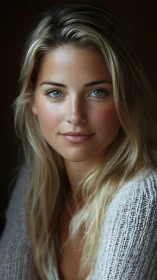 Soft natural light portrait frames serene blonde woman