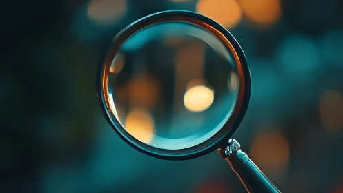 Optical magnifier lens isolating defocused bokeh field study.