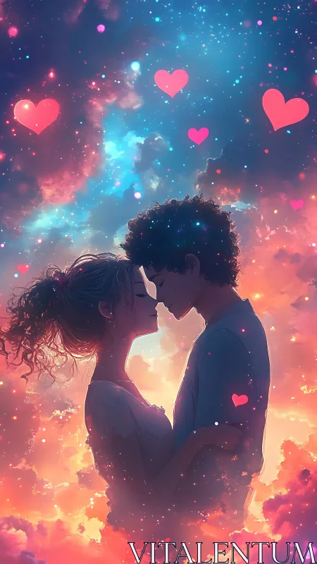 Two Hearts Glowing in Starlight Magic.