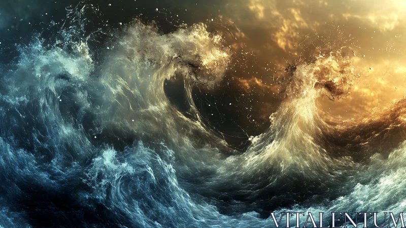 Elemental ocean surge in dual-tone cinematic turbulence.