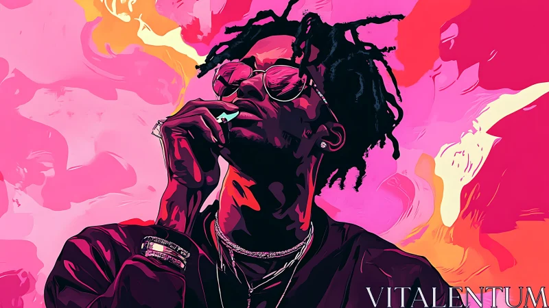 Bold portrait celebrates cool confidence in neon pink vibes