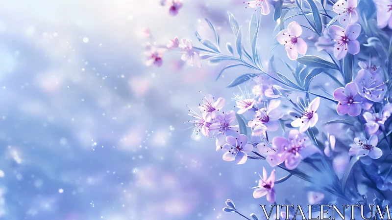 Purple Floral Arrangement with Bokeh Background