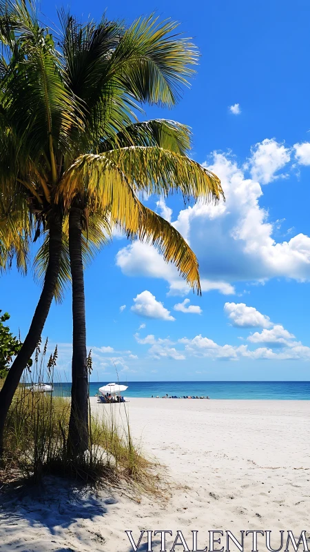 Tropical Reverie: Where Palms Lean Into Paradise's Embrace