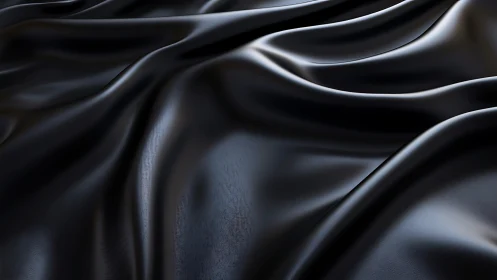 Luxurious Silky Folds in Elegant Black Harmony