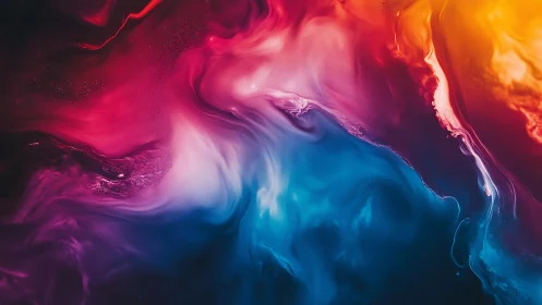 Color gradients flow diagonally across abstract liquid field