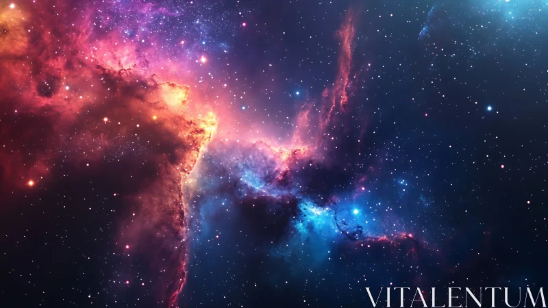 Nebular chromatic spread within deep space digital tableau.