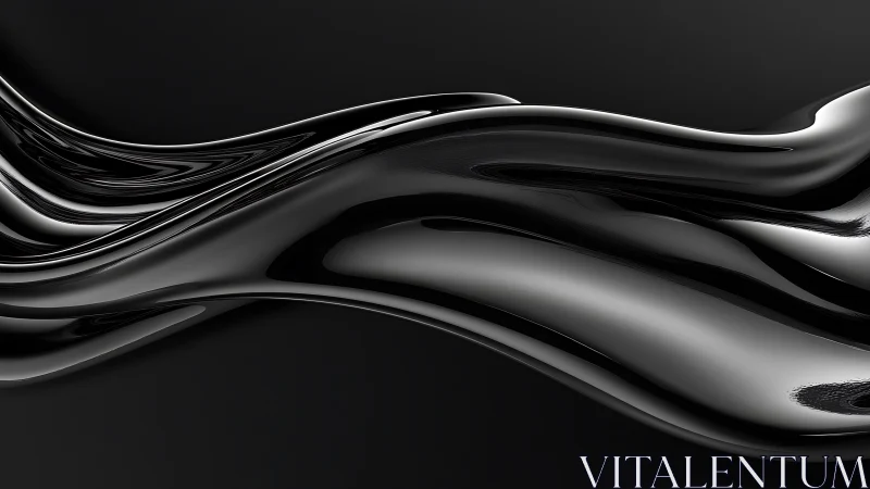 Liquid midnight waves flowing across a sleek dark horizon.