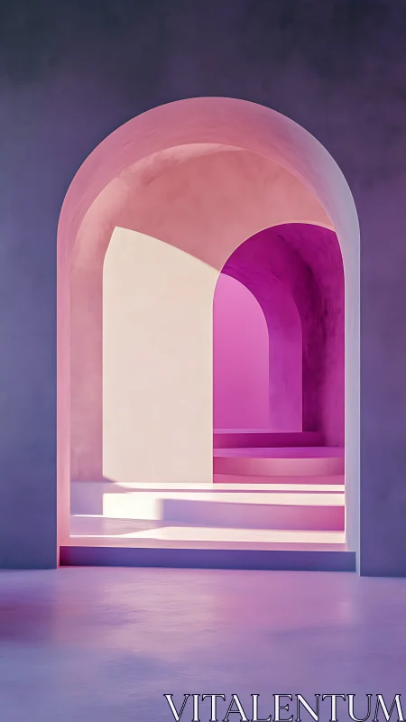 Luminous Portal: Where Magenta Dreams Meet Minimalist Geometry