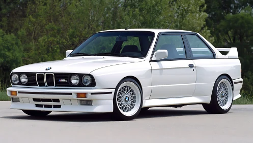 Iconic white BMW M3 coupe quietly sharpens its asphalt claws
