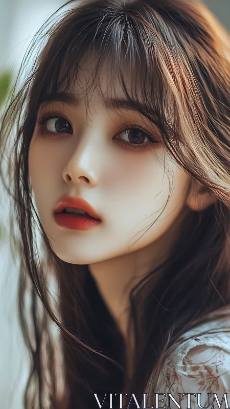 Soft-focus digital portrait with luminous warm skin tones.