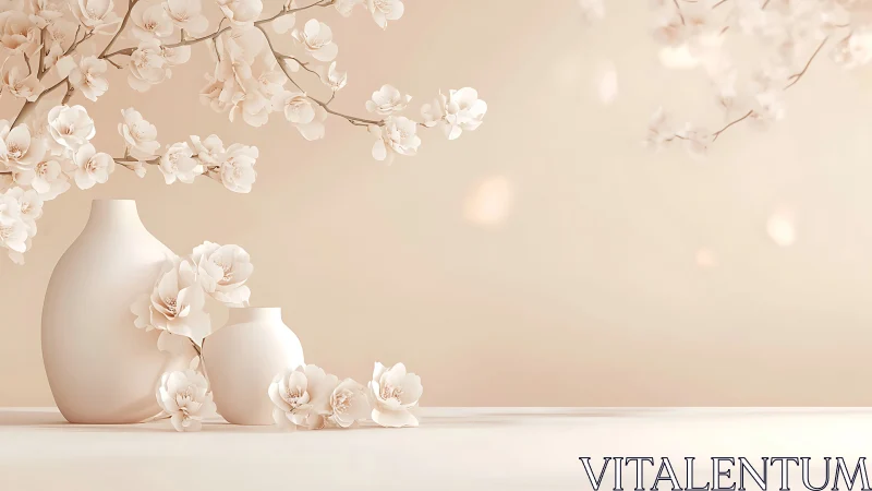 Serene Florals: Cream Tones and Peaceful Beauty.