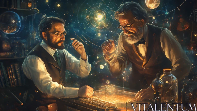 Astrophysical cartographers mapping luminous orbital mechanics.