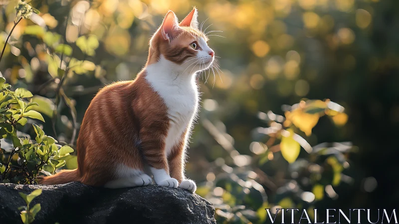 Ginger Cat's Golden Hour Garden Moment.