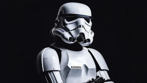 Specular-rendered stormtrooper armor under controlled studio lighting.
