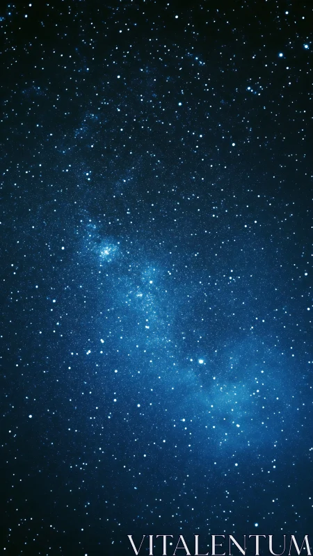 Midnight sapphire starfield swirling in quiet cosmic hush.