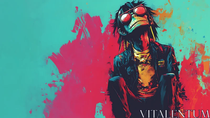 Neon daydream rebel in bold splashes of teal and pink.