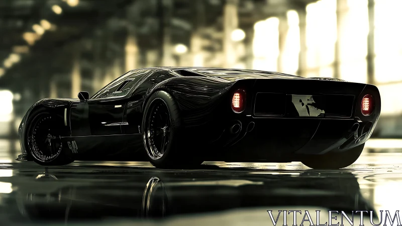 Midnight muscle machine gliding through liquid light.