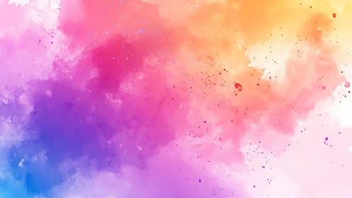 Prismatic sunrise mist swirling through cotton candy clouds.