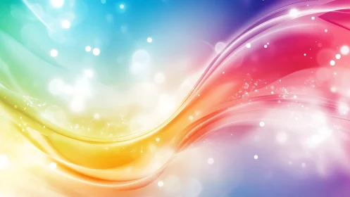 Chromatic light waves flow across soft bokeh gradients