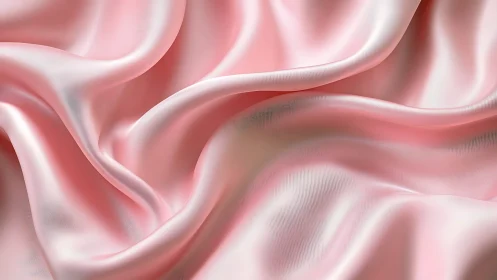Soft pink satin folds glowing with gentle, cozy light.