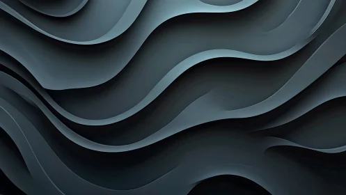 Layered dark wave bands forming abstract curved pattern.