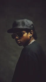 Cool confidence shines in a moody streetwear portrait