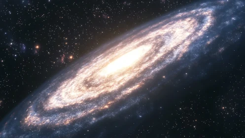 Spiral galaxy pirouettes in a river of star-salted night.