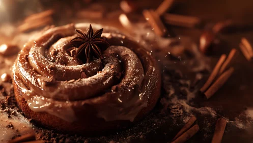 Chocolate Pastry with Star Anise and Cinnamon