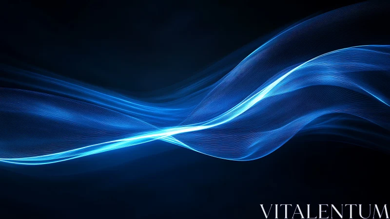 Soft electric waves of blue light drifting through night.