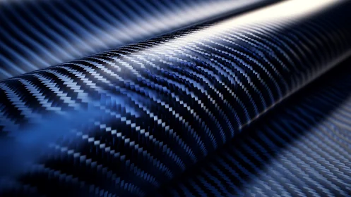 Rolled carbon fiber sheet with reflective weave surface.