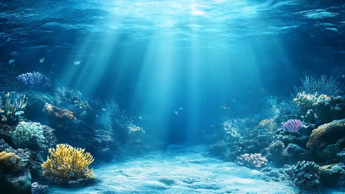 Sunlit ocean reef invites quiet discovery beneath waves