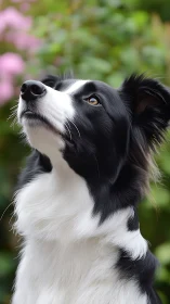 Border collie portrait under shallow-depth outdoor optics.