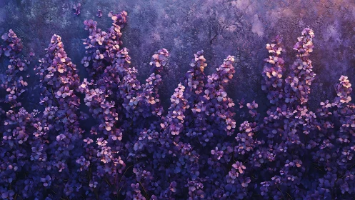 Enchanting Purple Wildflower Meadow in Soft Bloom