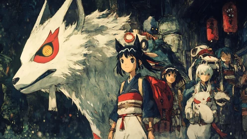 Forest-bound fox guardians lead a lantern-lit spirit parade.