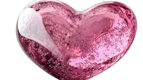 Crystalline Heart: Rose Quartz Dreams Captured in Glass.