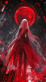 Crimson void idol under shattering red vortex portal.