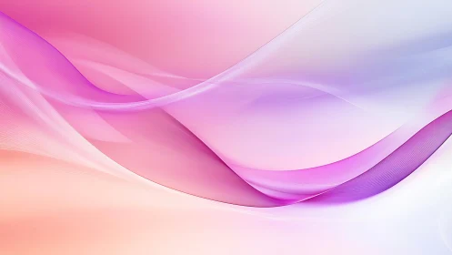 Pink violet gradient waves form fluid luminous abstract field.