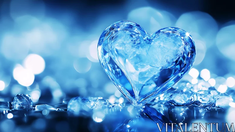 Crystal Heart Surrounded by Pure Blue Magic.
