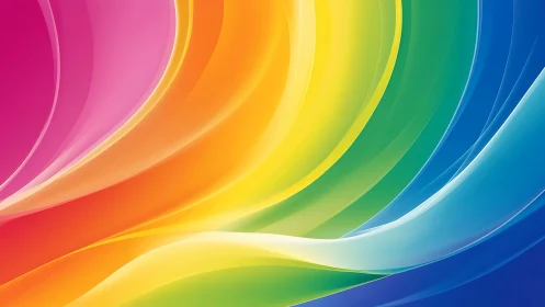 Curved spectrum waves form a luminous abstract chromatic vortex